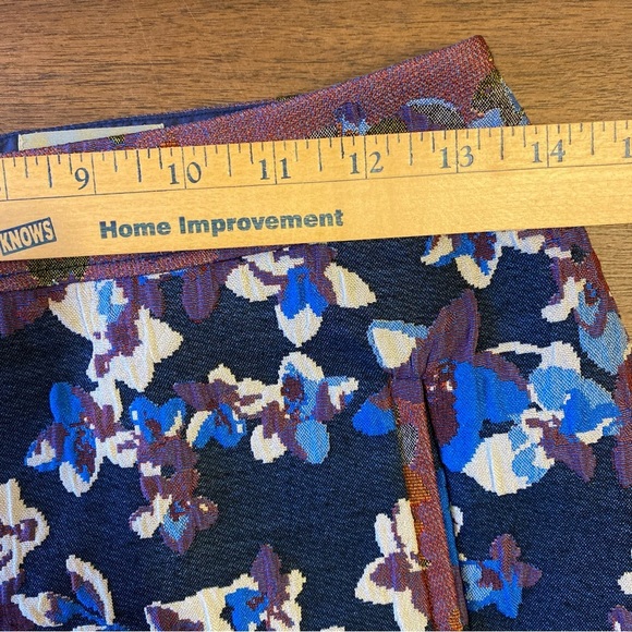 Anthropologie MAEVE Cardana Embossed Floral Colorful Straight Mini Skirt Size 0 - Picture 9 of 11